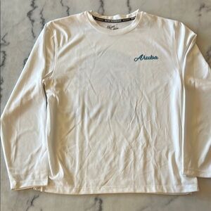 White Long Sleeve Shirt with Aruba Logo